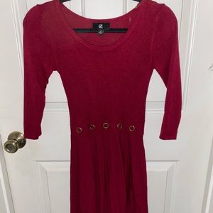 maroon dress